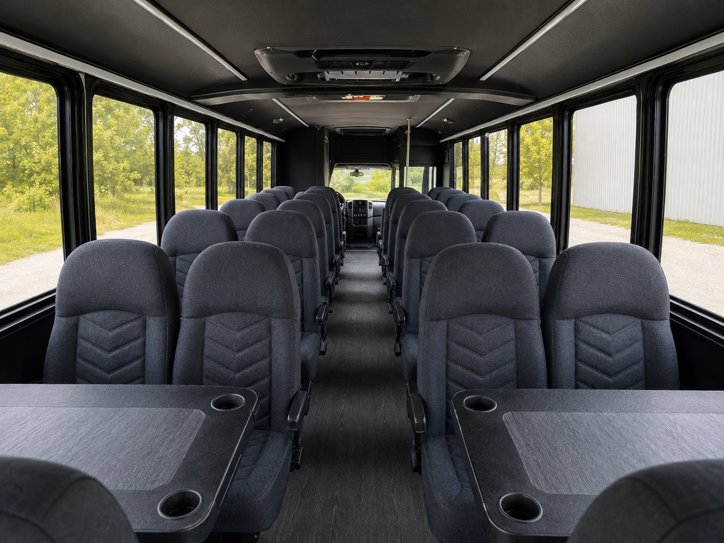allen 18 passenger minibus interior