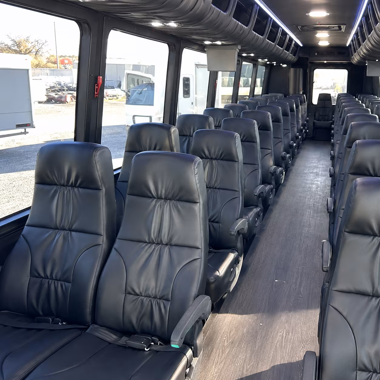 allen 28 passenger minibus interior