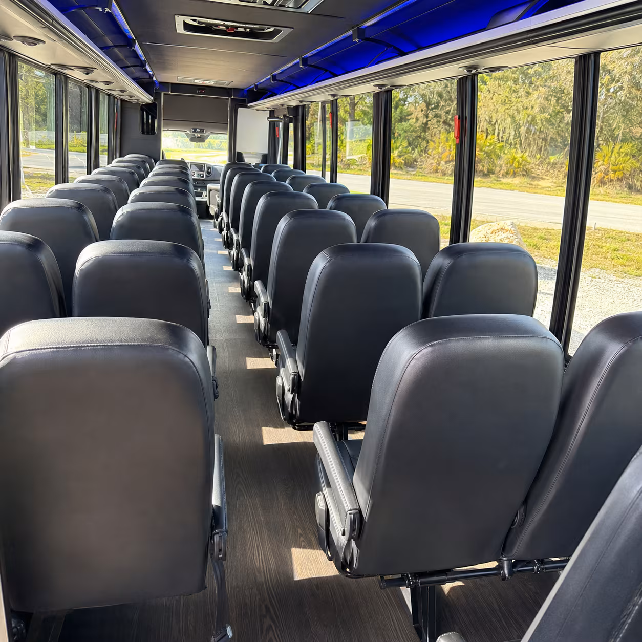 allen 30 passenger minibus inside