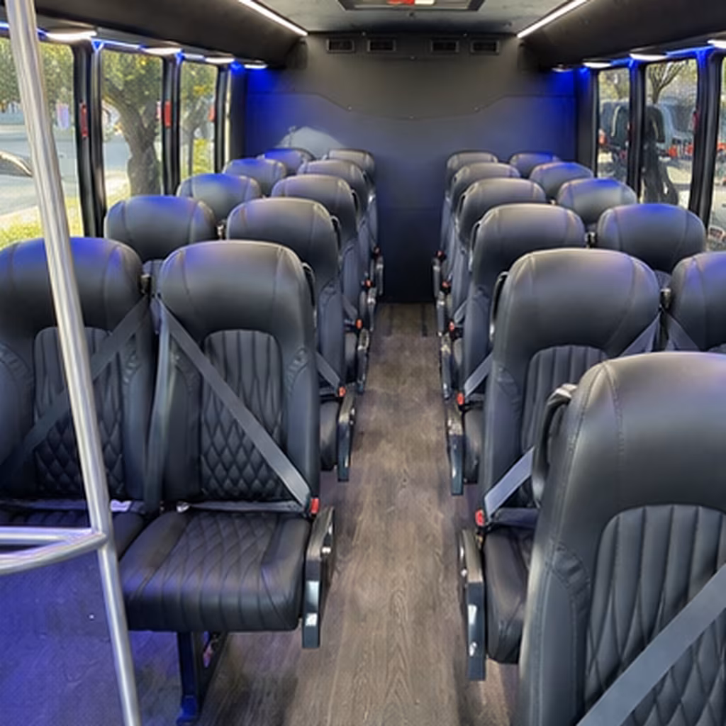 allen 30 passenger minibus interior