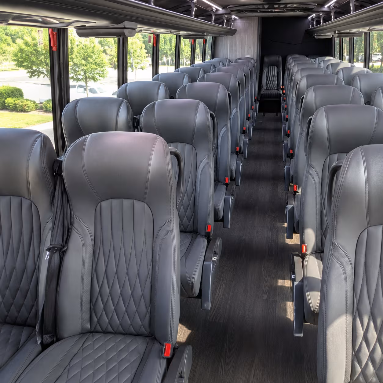 allen 35 passenger minibus interior