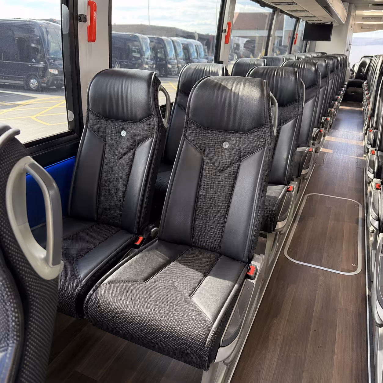 allen 40 passenger charter bus interior