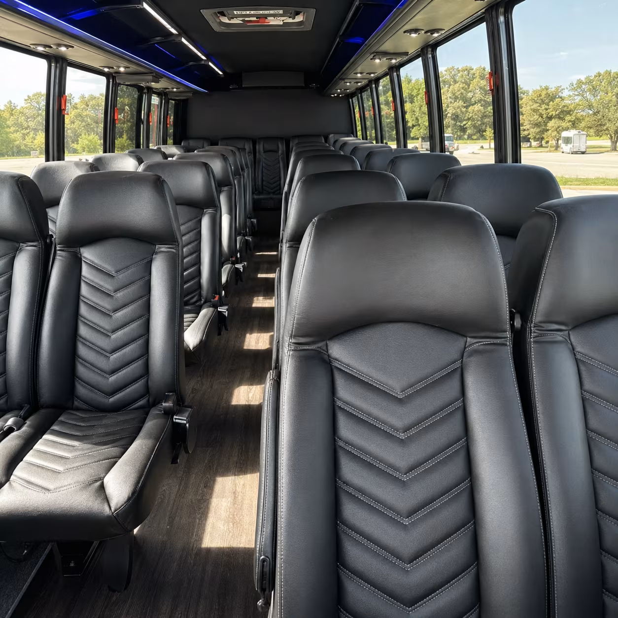 allen airport transportation onboard seating