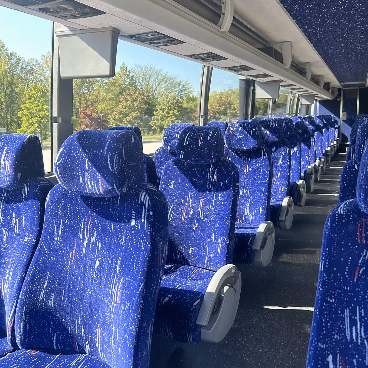 allen charter bus inside