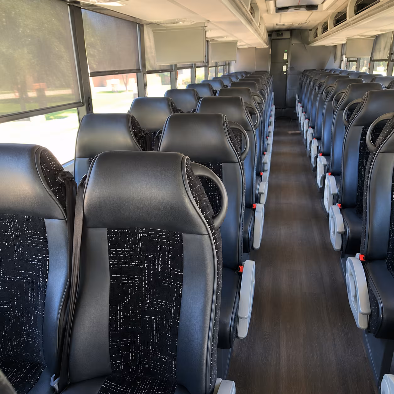 allen charter bus interior