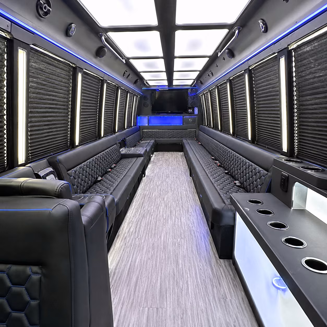 allen party bus interior