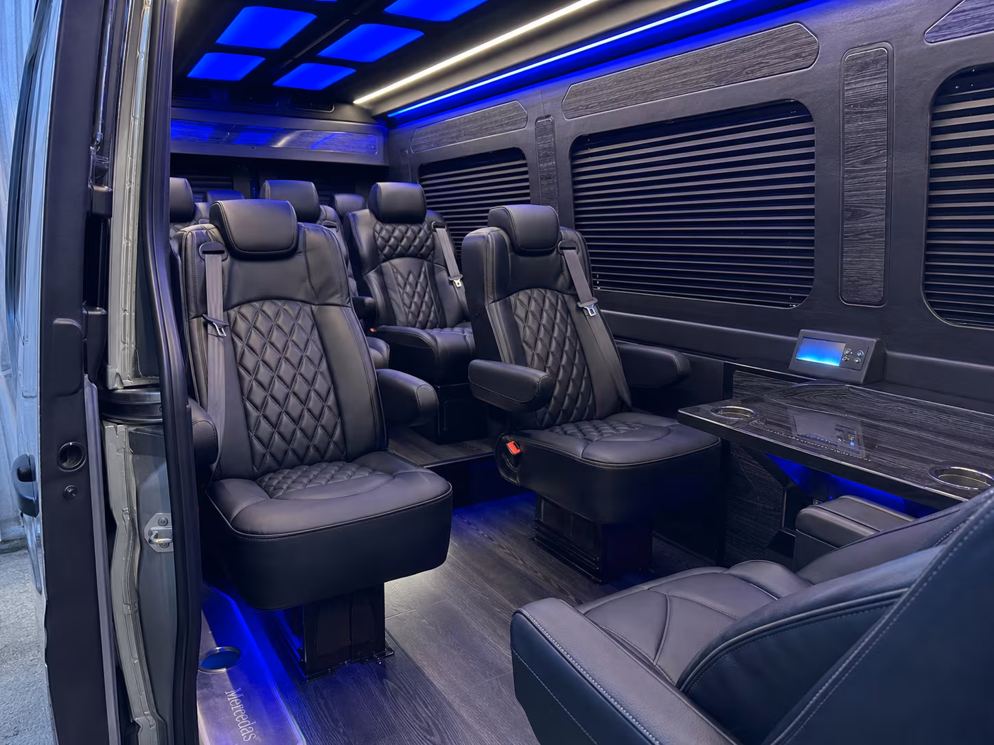 allen sprinter van with driver inside